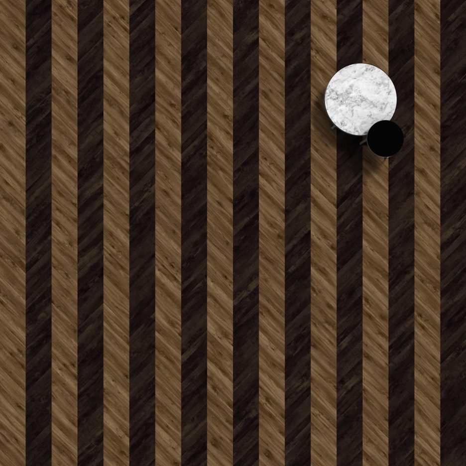  Topshots of Black, Brown Chevron 310 from the Moduleo Moods collection | Moduleo